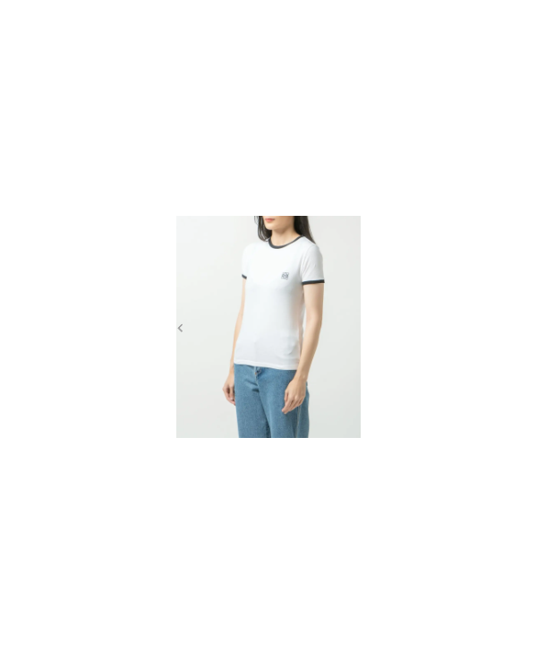 Anagram Embroidery Placed On The Chest Slim Fit T-Shirt White