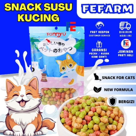 FUNNY U - Makanan Cemilan Snack Kalsium Kucing Anjing Dog Cat Treats Goat Milk