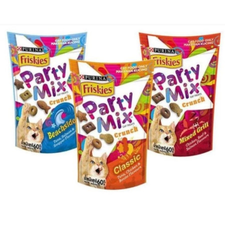 Friskies Party Mix Crunch Cat Treats 60 gr - Snack/Treat/Camilan Kucing