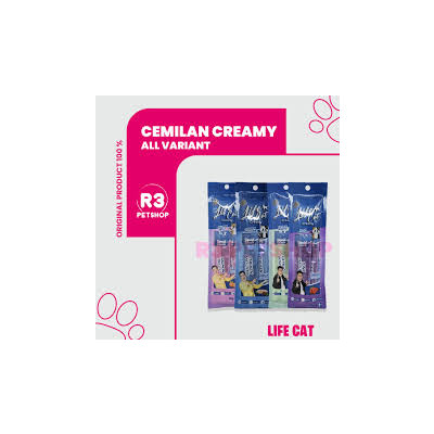 Cemilan Snack Kucing Adult & Kitten Life Cat Creamy Treats 30gr 2 X 15gr Cair