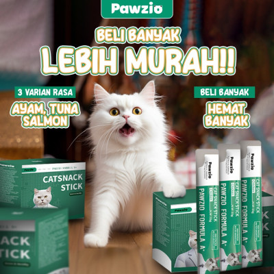PAWZIO 3 Varian Creamy Cat Strips Snack Kucing Cemilan Kucing