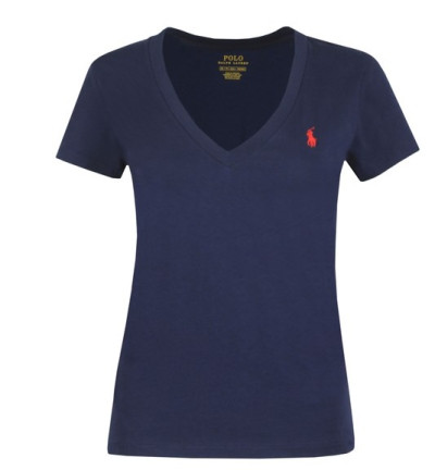 Crewneck T-Shirt V.P.C Logo Navy Women